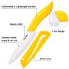 Updated Version Ceramic Knife Set 4-Piece Color with Sheaths (Includes