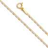 14k REAL Tri Color Gold Solid 1.5mm Diamond Cut Chain
