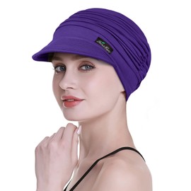 Soft Hats for Chemo, Women’s Bamboo Baseball Cap, Hair Loss Turbans -