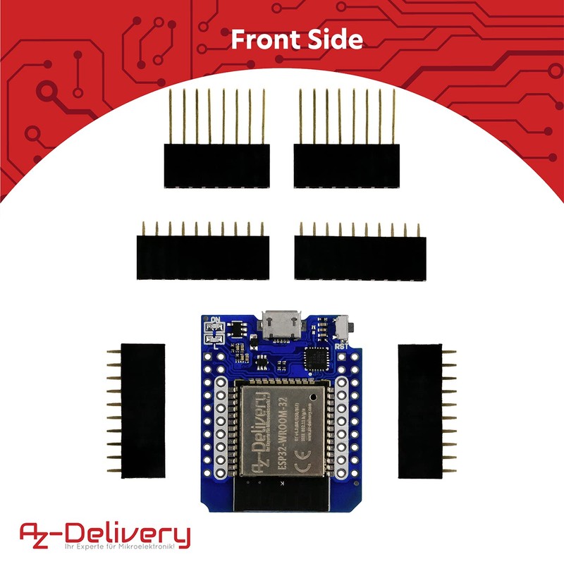 AZDelivery ESP32 D1 Mini NodeMCU WiFi Module + Bluetooth Internet