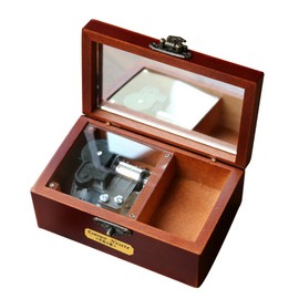 YouTang Retro Wooden 18-Note Wind-up Musical Box,Musical Toys,Tune:Edelweiss