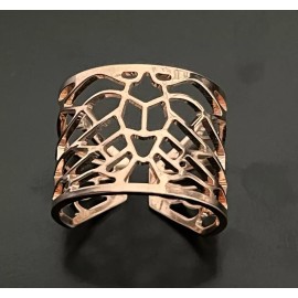Dewyld Contemporary geometric modern eagle ring in rose gold new - adjustable size