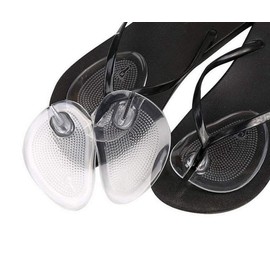 ericotry 2Pairs Silicone Sandal Thong Cushions Flip-Flop Toe Protectors Inserts Guards Forefoot Cushions(Clear)