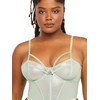 Savage X, Womens, Going Platinum Mesh Bustier, Green Mist, M