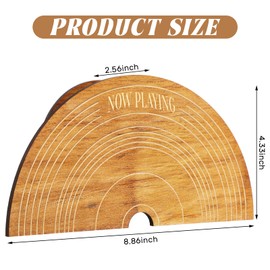 Geelin Now Playing Wall Mount Vinyl Record Stand Hanging Record Storage Display Wood Album Shelf Bracket Floating Now Playing Lps Holder Retro Gifts for Music Lovers Vinyl Collectors Players