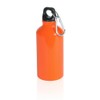 Aluminium Drinking Water Bottle with Screw cap and Carabiner, 400ml