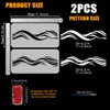 FINGERINSPIRE 2PCS Wave Border Stencils with Brush 30x15cm Plastic