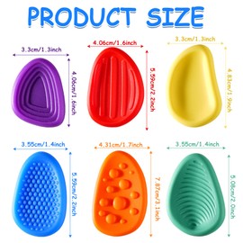 12 Pcs Fidget Toys Sensory Stone, Textured Soft Worry Stones for Kids and Adults, Stress Relief Fidget Toys for Anxiety, Sensory Toys for Autism, Calming Fidget Stones, Portable Stress Relief Tools