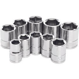 PERFORMANCE 10 PC 3/8" MET SOCKET SET SHAL LOW W38202