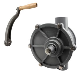 Gas Caddy Pump,TINJO Hand gas Diesel Transfer Pump for 30 Gallon 35 gallon 40 gallon Gas Fuel Diesel Caddy,inlet pipe 1-1/4",outlet pipe 1-1/4" (Hand Siphon Pump + 1-1/4" Adapter) (1.25 inch)