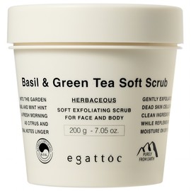 에가톳 바질 그린티 소프트 바디 스크럽, 200g, 1개 Egatot Basil Green Tea Soft Body Scrub, 200g, 1 piece