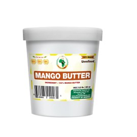 Mantequilla de mango cruda auténtica | Mantequilla | Para rostro, cuerpo y manos | Sin refinar | 100% pura | Orgánica