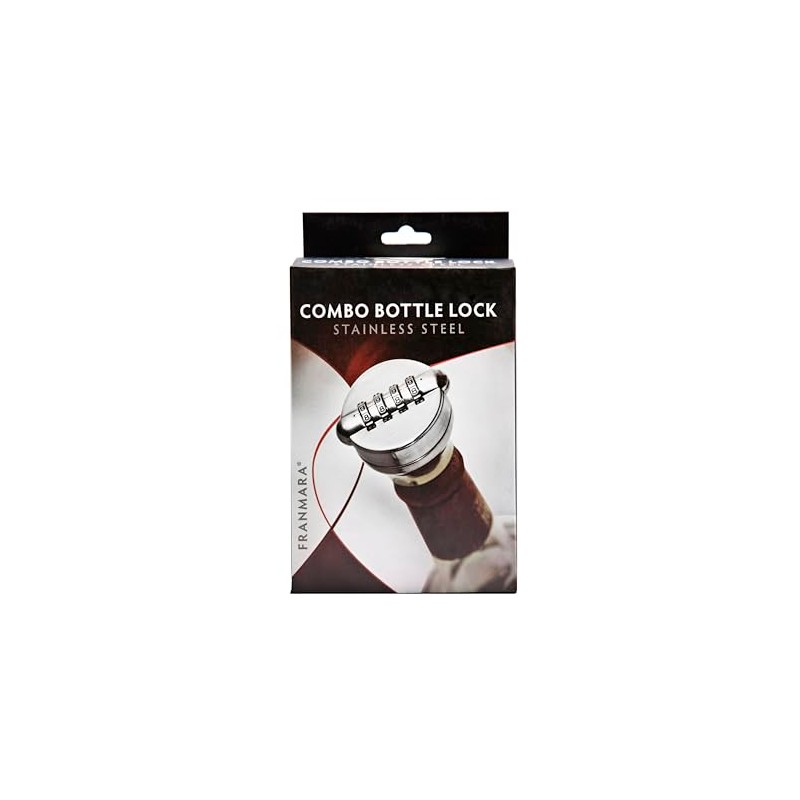 Stainless Steel and Black Combo Liquor/Wine Bottle Lock/Sealer