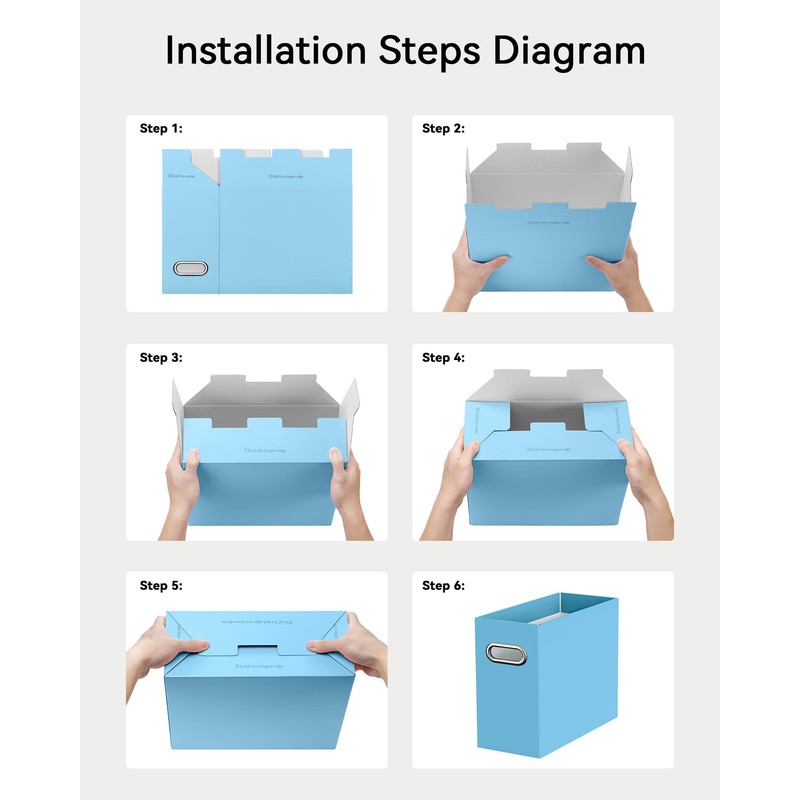 Oterri Cardboard File Organizer Box for Hanging File Folders Letter