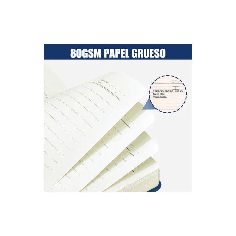 2 Cuadernos A5 Tapa Dura De Piel, 360 Páginas +