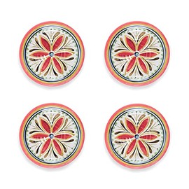 Purely Home Melamine/Plastic Outdoor/Camping/Picnic Side Plates Set (Mediterranean, 4)