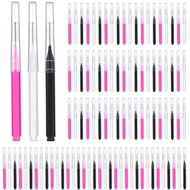 Patelai Patelai 100 Pieces Braces Brush for Cleaner Interdental Brush Toothpick Dental Tooth Flossing Head Oral Dental Hygiene Flosser Toothpick Cleaners Tooth Cleaning Tool(White, Black, Pink,Proper Size)