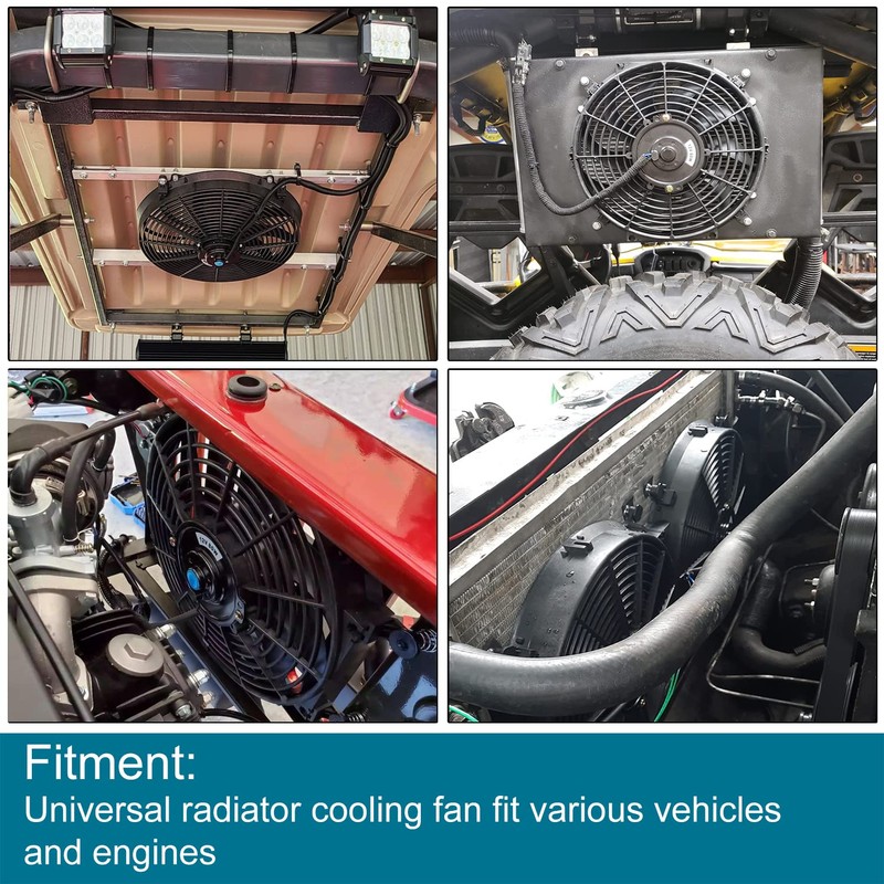 16" inch Universal Slim Fan Push Pull Electric Radiator Cooling