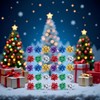 50Pcs Mini Mixed Color Christmas Gift Bows, Gift Wrapping Supplies,