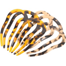 Healeved Peinetas para Cabello Mujer, Juego de 2 Peines de Acetato Dientes, Accesorios Elegantes y Creativos para Organizar y Decorar el Cabello