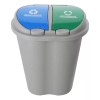 DecoHome Bote De Basura 2 Compartimentos Organicos Reciclables 50lts