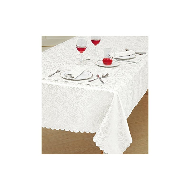 Best Linen Table Cloth Classic Damask Printed Jacquard Table Cover
