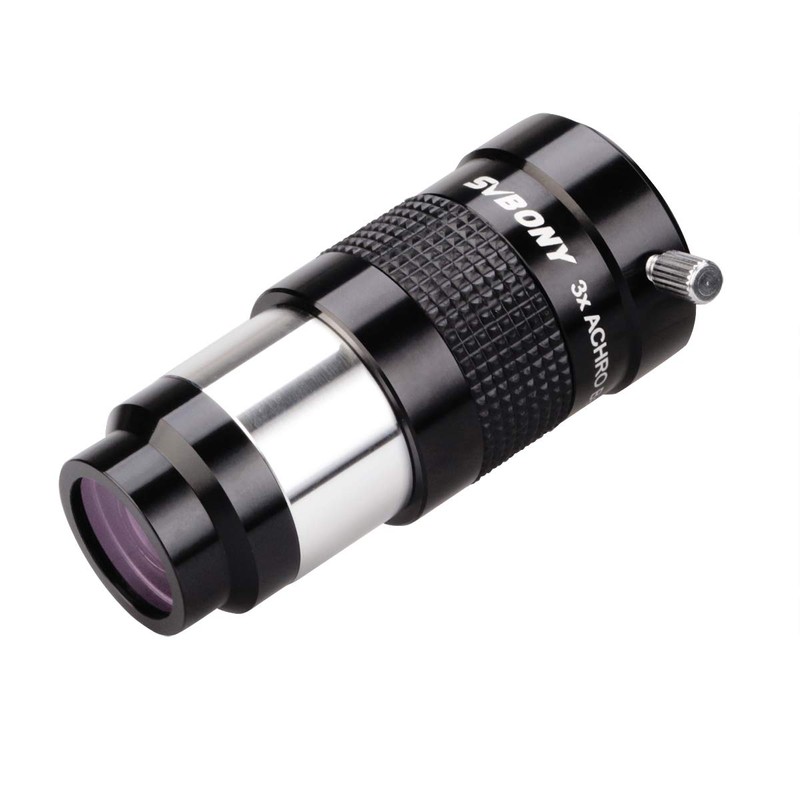 SVBONY 3X Barlow Lens, Fully-Multi Coated Achromatic Barlow Lens, 1.25