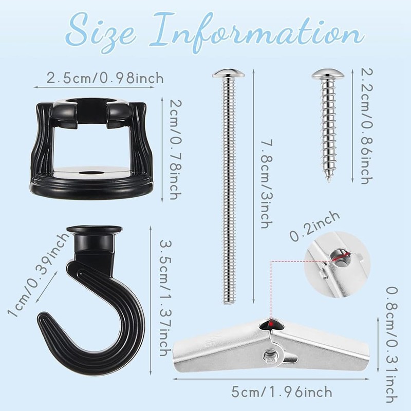 xelea Orchid Hook for Hanging Plants Swivel Hook for Ceiling