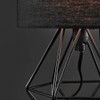 MiniSun Modern Small Satin Black Metal Basket Cage Table Lamp