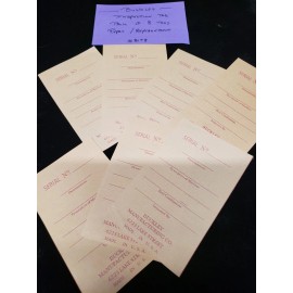 BUCKLEY INSPECTION TAGS, (8)  INSPECTION TAGS ANTIQUE SLOT MACHINES #BIT8