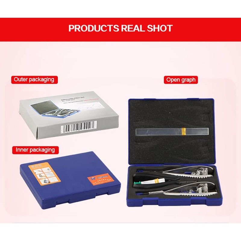 AISITESY Rimless Glasses Frame Silhouettes Eyeglass Optical Kit Plier Repair