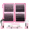 Selawasty DIY Lash Extension Kit 640pcs Individual Lashes Clusters D