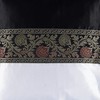 GULAAL ART Black & White Indian Brocade Soft Silky Satin