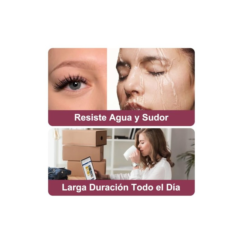 Máscara de Pestañas Resistente al Agua de Larga Duración, Efecto