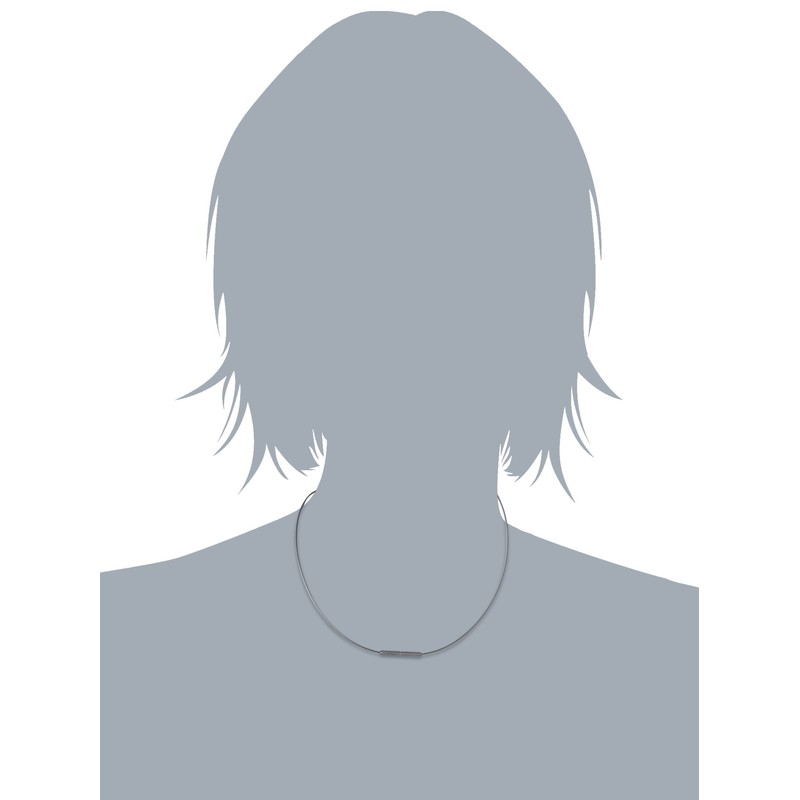 Boccia Necklace 0802-01, Stainless Steel, Diamonds, cubic zirconia