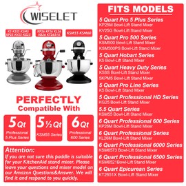 Stainless Steel Flat Beater for KitchenAid 5qt-6qt Bowl-Lift Stand Mixer, Fit for Professional 5 Plus and Professional 600 Seris Mixer K5 KG25 KV25 KP26 KT26, Heavy Duty and Dishwasher Safe