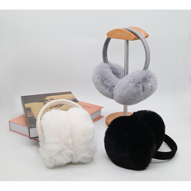 Onmygogo Plush Faux Fur Earmuff for Winter, Soft Warm and