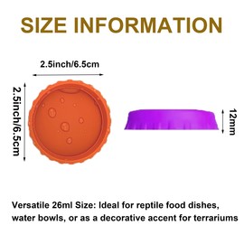 Bearded Dragon Food Dish, Reptile Water Bowl, Silicone Shallow Feeding Bowls, Terrarium Tank Accessories for Tortoise Frog Lizard Turtle Snake, Habitat Decor Supplies - 6 PCS Food - Grade Feeder