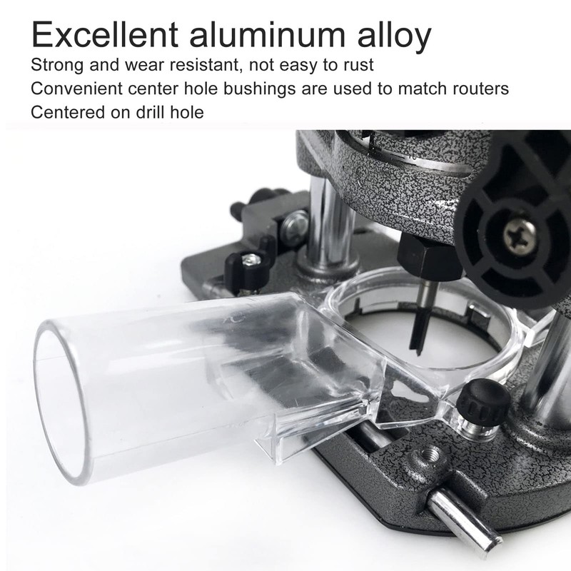 Uadme Router Table Insert Plate, Aluminum Alloy Routers Bench Trimmer