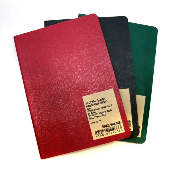 MUJI Pocket Notebook (Passport Memo Notebook, 4.9" X 3.5" inch)