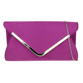 Girly Handbags Envelope Clutch Bag (Purple)