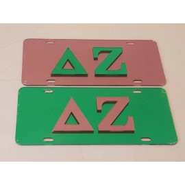 DELTA ZETA License Plate Reflective GREEN