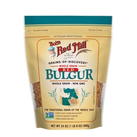 Bob's Red Mill Red Bulgur/Red Wheat, 24oz (Pack of 4)- Whole Grain, Non GMO, Vegan, Kosher