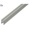 Alberts 498405 H-Profile Aluminium Anodised Silver 1000 x 9.1 x