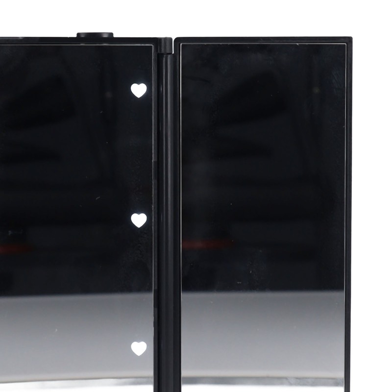 3 Folds Lighted Vanity Makeup Mirror LED Light Table Mirror