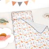 Toddler Nap Mat with Removable Pillow & Soft Minky Blanket,