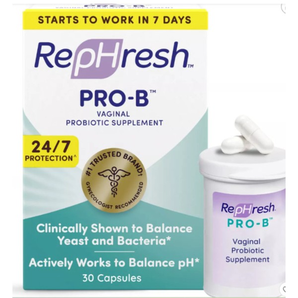 Rephresh Pro B Probiotic Feminine Supplement 30 Cap*EXP:02/26*