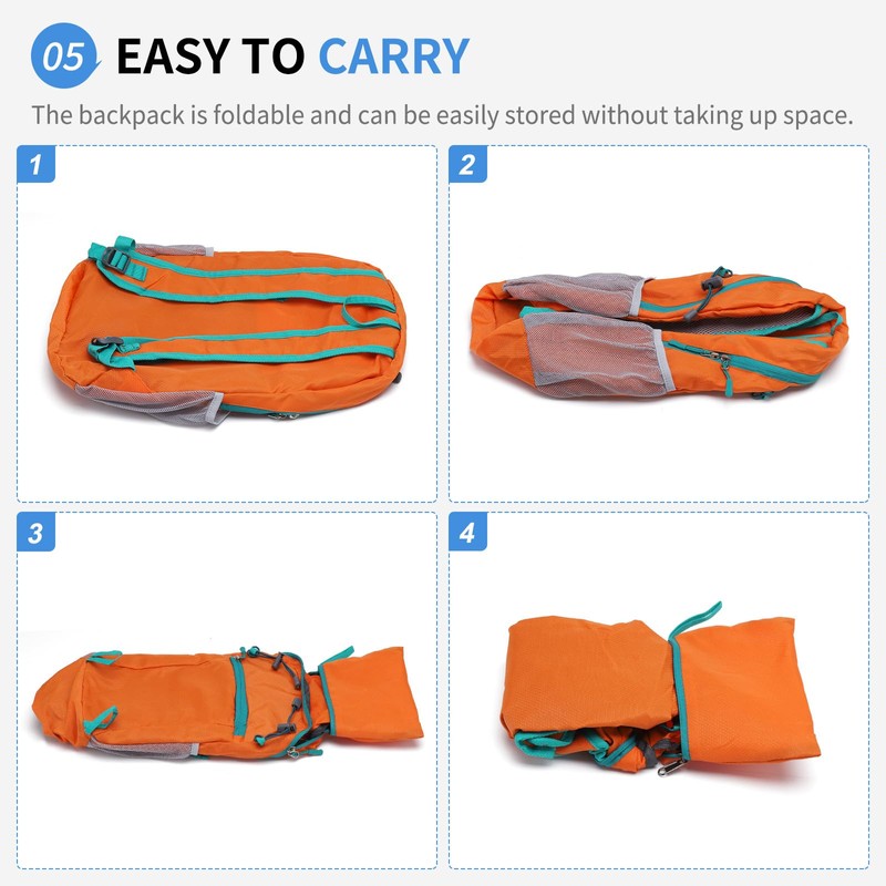 SUIKIHUM Hiking Daypack Packable, Camping Backpack Water Resistant Lightweight Polyester