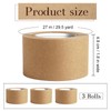 SBYURE 3 Pack Brown Packing Tape,Water Activated Tape Brown Paper