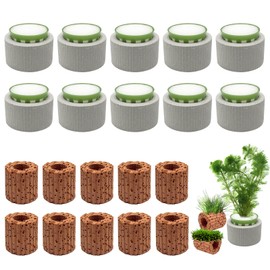 Rainmae 20 Pack New Upgrade Aquarium Plant Weights, Aquatic Water Plant Fixed Rings, Water Plants Cultivation Fixed Ring Plant Pot, Landscape Ceramic Pottery Gravity Ring for Fish Tank Accessories